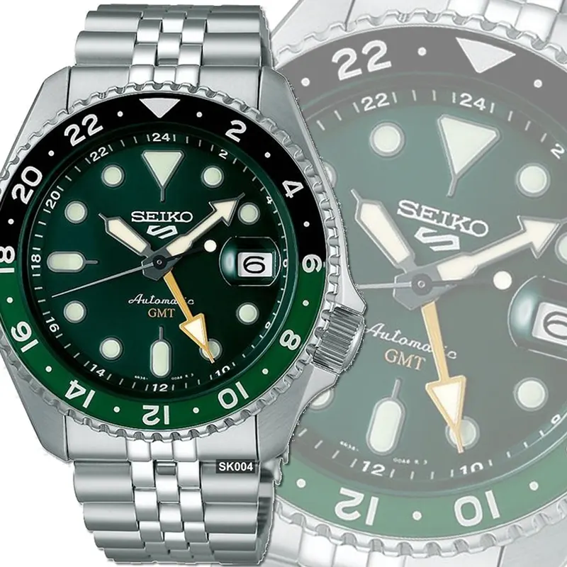 Seiko 5 Sports GMT SKX Green Dial Automatic Men’s Watch- SSK035K1